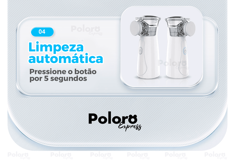 Inalador Nebulizador Pollo® - Portátil e Ultra Silencioso (LEVE 2 E ECONOMIZE)