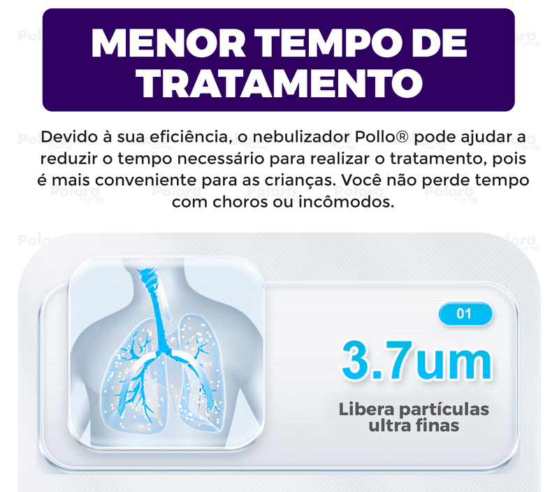 Inalador Nebulizador Pollo® - Portátil e Ultra Silencioso (LEVE 2 E ECONOMIZE)