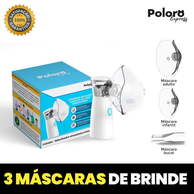 Inalador Nebulizador Pollo® - Portátil e Ultra Silencioso (LEVE 2 E ECONOMIZE)